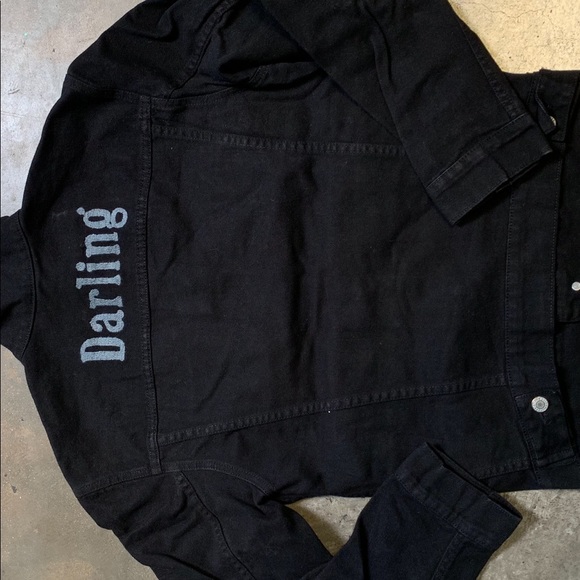 Bundle black denim jacket with Darling logo🌹👌 - Picture 2 of 4